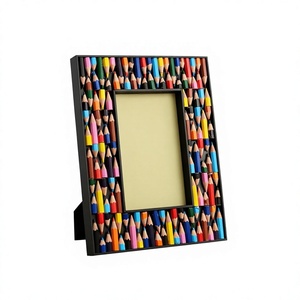 Handcrafted Colored Pencil Wooden Photo <b>Frame</b> Creative Tabletop Picture <b>Frames</b> Eco-Friendly Art Display <b>Frame</b> for Home Decor - Product Image 3