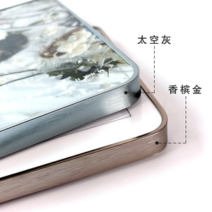 Crystal Photo <b>Frame</b> Aluminum Alloy Square Tabletop Digital Printing Durable Living Room Bedroom Study - Product Image 2