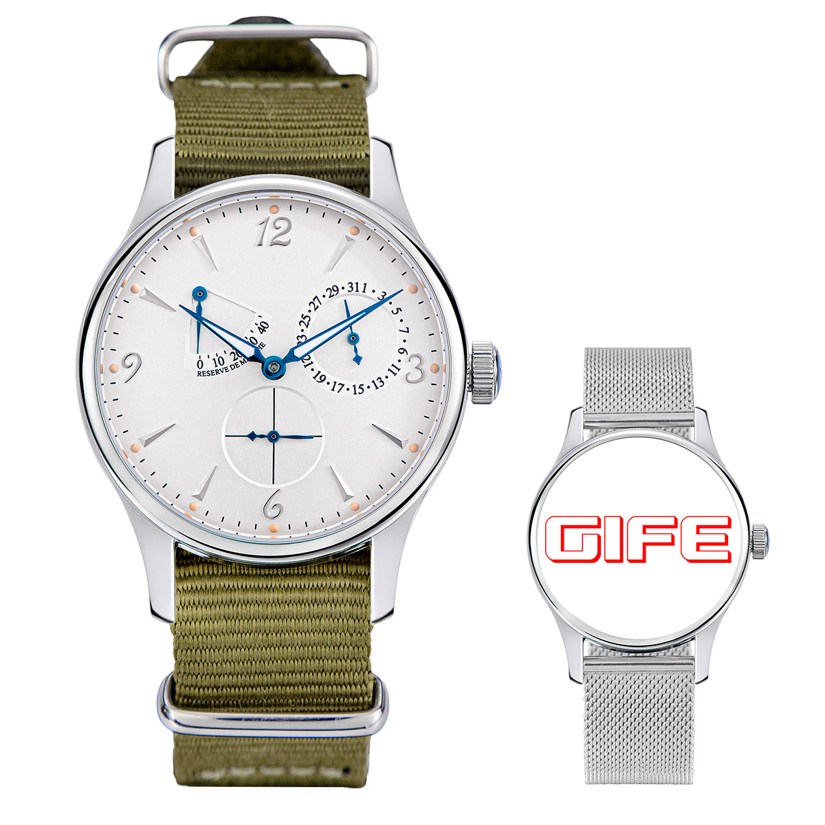 White Solid color strap