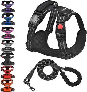 Arnés para perros grandes MOQ bajo de muestra gratis de fábrica, chaleco Oxford reflectante para mascotas, arnés para perros acolchado de malla suave sin tirones - Product Image 1