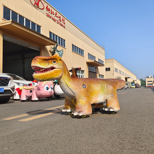 פארק שעשועים ממונע ילדים נסיעה דינוזאור על מכונית חשמלית למכירה - Product Image 3