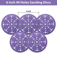 Disque de ponçage 150 mm, disque de papier abrasif, disque de ponçage céramique à crochet et boucle de 6 pouces pour le polissage