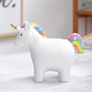 Décoration de maison pour enfants <span class=keywords><strong>tirelire</strong></span> en céramique de <span class=keywords><strong>cheval</strong></span> licorne créative - Product Image 6