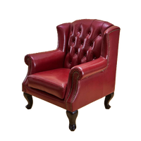 Fauteuil en cuir avec un design élégant et un cadre renforcé pour la chambre à coucher, l'angle du salon et la zone de séjour