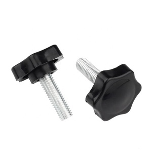 Plastic Head zinc plated steel hand Tightening handle thumb Knob Screw