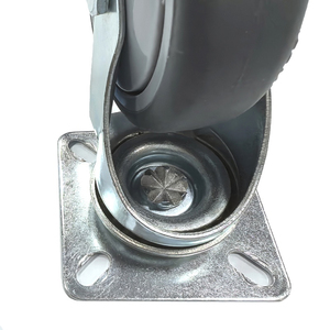 Flatbed Cart 3 Inch Swivel Caster Trolley <b>Wheel</b> Tpr Gray Rubber Silent Caster <b>Wheel</b> - Product Image 4