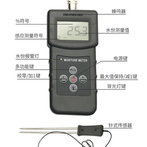 Ms H <b>Moisture</b> <b>Meter</b> 50cm Probe Portable Forage Analyzer 0 84 Accuracy 0.5 Plastic Body - Product Image 1