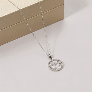 Collier pendentif en argent sterling S925, design rond du signe du zodiaque Sagittaire, à porter au quotidien - Product Image 3