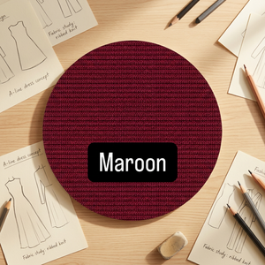 Poco Chex Maroon Polyester Rib Knit Fabric Textured Knitted Textile Material For Fashion Apparel Garment Manufacturing - Product Image 3