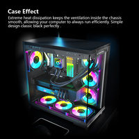Ventilador de PC ZeroMaster de 120 mm ARGB con Efecto Espejo Infinito, PWM, Alto Flujo de Aire, Silencioso, con LED RGB, Precio de Fábrica