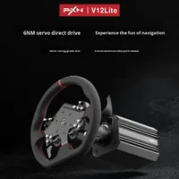 Volant de jeu de course USB RGB PXN-V12Lite avec support de volant pour PC pour Xbox One