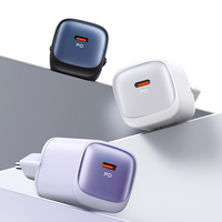 USAMS BARU Kualitas Unggul Colokan Dinding EU UK PD 20W USB Type C GaN Pengisi Daya Cepat untuk Apple untuk iPhone 12 13 14 15