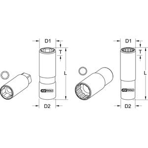 KS เครื่องมือ1/2 "ซ็อกเก็ตสำหรับหัวเทียน14มม - Product Image 2