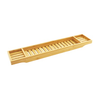 Addreen Luxury Bath Caddy Tray Table de bain pour baignoire Convient à tous les accessoires de bain Verre à vin Livres Tablettes Cellphones Shampoing