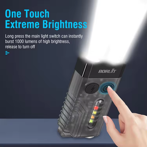 Venta al por mayor <span class=keywords><strong>Boruit</strong></span> V10 1000 Lumen Mini <span class=keywords><strong>linterna</strong></span> Led de alta potencia 12 modos de luz Uv <span class=keywords><strong>linterna</strong></span> de bolsillo multifuncional con luz Redline - Product Image 2