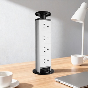 Prise de courant encastrée escamotable de bureau 16A AC, certifiée CE, norme australienne, à levage manuel - Product Image 1