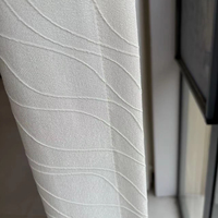 Nouveau rideau occultant moderne en polyester/bambou, style encre de Chine, écologique, doux, pliable, pour l'intimité et la lumière douce