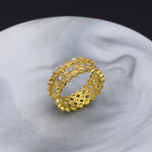Anillo de Hombre Chapado en Oro de 24K al por Mayor Jxx, Anillo de Oro Cuadrado Geométrico Simple, Anillo de Boda - Product Image 5
