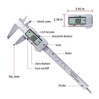 Encodeur numérique professionnel 600 3 pouces Type III cale en carbure de laiton pied à coulisse Super Mini outil à main de qualité bricolage OEM ODM large