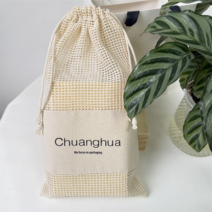 Bolsas de Malla de Algodón Orgánico Reutilizables y Personalizables con Cordón para Compras de Frutas y Verduras - Product Image 3