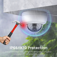 Kamera Keamanan Luar Ruangan Tahan Air IP66 6MP POE Sudut Lebar Penglihatan Malam Dome CCTV CMOS, dengan Audio Dua Arah dan Slot Kartu SD