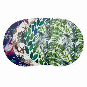 Manteles Individuales Redondos Verdes de PVC, Manteles Individuales Redondos de Lujo para Mesa de Comedor - Product Image 4