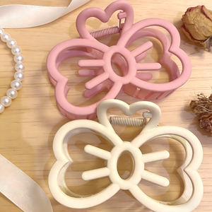 مشابك شعر على شكل فراشة بأسلوب كوري عصري، مشابك شعر بلاستيكية كبيرة وملونة للنساء لتسريحات الشعر اليومية والحفلات - Product Image 3