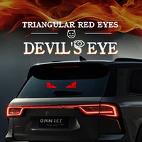 Lumière Décorative pour Voiture, Lumière USB de Fenêtre de Voiture, Affichage LED Œil de Démon, Panneau Matriciel LED Œil de Diable pour Voiture
