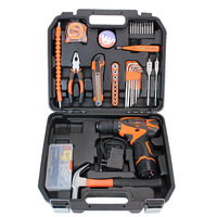 Kit d'outils électriques combinés, perceuse électrique, 33 à 54 pièces, ensemble d'outils manuels professionnels polyvalents pour la réparation domestique, le bricolage et l'entretien