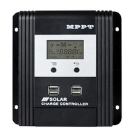 Contrôleur de charge solaire MPPT en gros d'usine avec affichage pour éolienne PV et panneau solaire Double interface USB