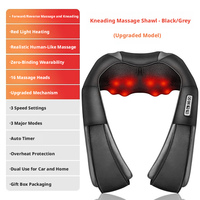 Masseur électrique sans fil vibrant et chauffant pour les épaules et le cou avec massage par pétrissage 6D et contrôle de la minuterie