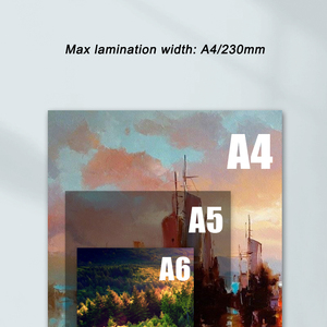 Nóng và lạnh hệ thống Đôi con lăn Laminator Báo Chí 2min Warm-up cán PC thẻ A4 ảnh Máy cán - Product Image 6