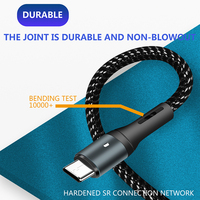 Grosir Harga Pabrik Kabel Data Pengisian Daya USB Lepas Otomatis Mikro dengan Indikator LED