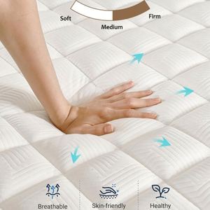 Colchón de Alta Resistencia, Híbrido de Espuma y Resortes, Compresión al Vacío, Soporte para Dormitorio y Hotel, 3308D - Product Image 6