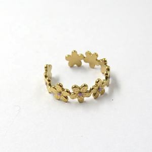Anillos de Boda Clásicos para Mujer al por Mayor, de Alta Calidad, Resistentes al Agua, Chapados en Oro Real de 18K PVD, Joyería de Aleación - Product Image 4