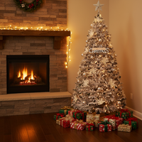 Premium Hochwertiger Künstlicher Pop-up Weihnachtsbaum 180 cm, Dekoriert und Aufstellbar für Festliche Heimdekoration