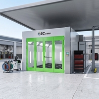 Cabine de peinture automobile avec chauffage électrique et brûleur diesel, unité d'apport d'air à flux uniforme pour une finition de revêtement de véhicule de qualité supérieure