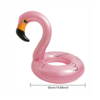 Aufblasbarer PVC-Flamingo-Schwimmring Tragbare Pool-Luftmatratze für Kinder Strand- und See-Nutzung