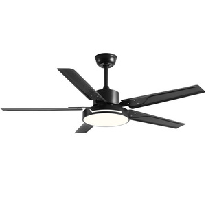 Modern Minimalist <b>Ceiling</b> <b>Fan</b> Light With Led Fixed Blade For Living Room Bedroom 220V Metal Blades - Product Image 4