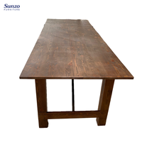 Tables pliantes de ferme en bois massif, style moderne, vente chaude, pour mariage, banquet, événements, utilisation en extérieur