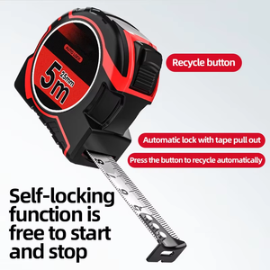 Hongtai profesyonel metrik yüksek hassasiyetli dayanıklı pas geçirmez karbon çelik geri çekilebilir mezura temizle ölçekli 3m/5M/7.5M - Product Image 2