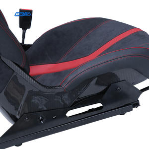 Asientos de coche de alta calidad personalizables en fibra de carbono seca, cuero Nappa Alcantara, negro y rojo para Lamborghini LP580. - Product Image 4
