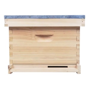 New Langstroth 10 Frame Starter Beehive Kit with Wooden Frames and Plastic <b>Foundation</b> Sheets (China Fir) - Product Image 1