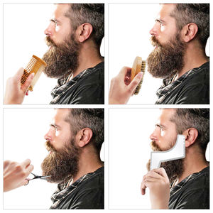 Fabricant OEM accessoires de barbe Logo naturel personnalisé en bois pour hommes brosse à barbe en bois avec poils de sanglier - Product Image 6