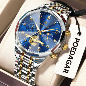 Montre homme POEDAGAR 939, <span class=keywords><strong>chronographe</strong></span> à quartz, aiguilles luminescentes, étanche 30 m, montre sport et affaires. - Product Image 1