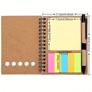 Design Eco-friendly Personalized Memo Pad Sticky Notes Flag Kraft Paper Notebook Mini Small Notebook With Pen Custom <b>Notepad</b> - Product Image 4