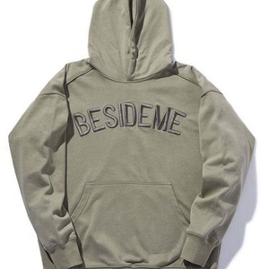 Sweat-shirts de sport unisexes en coton 100% avec logo brodé 3D personnalisé, surdimensionnés, unis, pour hommes, sweat-shirts épais - Product Image 4