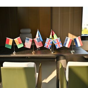 Drapeau de table de bureau en polyester, drapeau national mondial 2026, best-seller fournisseur, support de drapeau de bureau personnalisé, fanion pliable - Promotion - Product Image 3