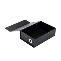 Boîte cadeau rigide en carton magnétique pliable avec logo personnalisé, finition laminée, emballage de luxe avec couvercle rabattable pour vêtements et chaussures