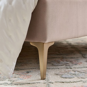 Cama Matrimonial Zayshine de Estilo Francés Retro de Lujo, en Terciopelo Azul, de 1.8 Metros, Modular, para Hotel, Villa o Apartamento, Cama Doble Suave Tipo Princesa - Product Image 6